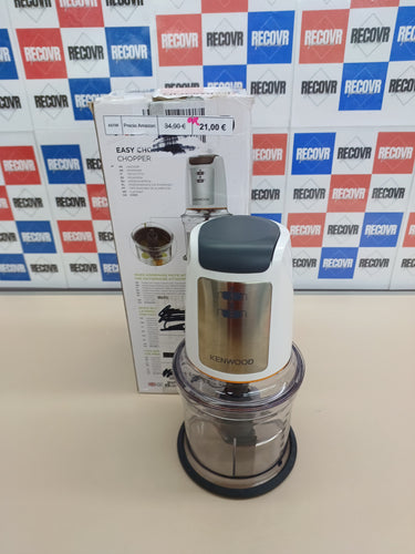 Picadora 500W, 0,5L, 2 Velocidades con Recipiente Cuatro Cuchillas, Anillo Antideslizante para Mayor Estabilidad, Apta para Lavavajillas, Blanca CHP61.100WH Kenwood Easy Chop